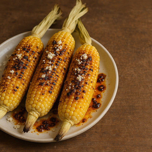 Grilled Corn with Casa De Laurel Salsa Macha