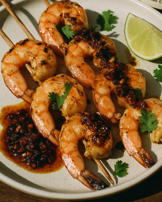 Grilled Shrimp with Casa De Laurel Salsa Macha